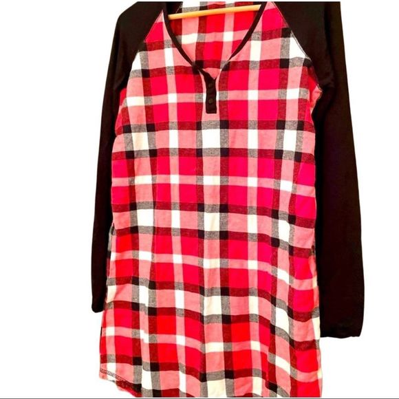 Original Yawn Nightwear Plaid Short Nightgown - Picture 1 of 11